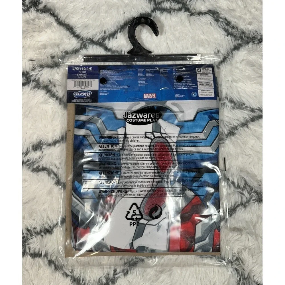 MARVEL Avengers Captain America Falcon Jumpsuit Mask Costume Child L 12-14 NEW